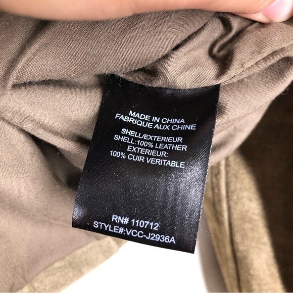 Vigoss Genuine Brown Suede Leather Moto Jacket Small - Picture 10 of 13